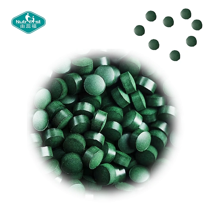 Nutrifirst Immune Booster Superfood Suplemento de alto nivel de proteína, tableta de espirulina, píldora a granel con clorofila B12