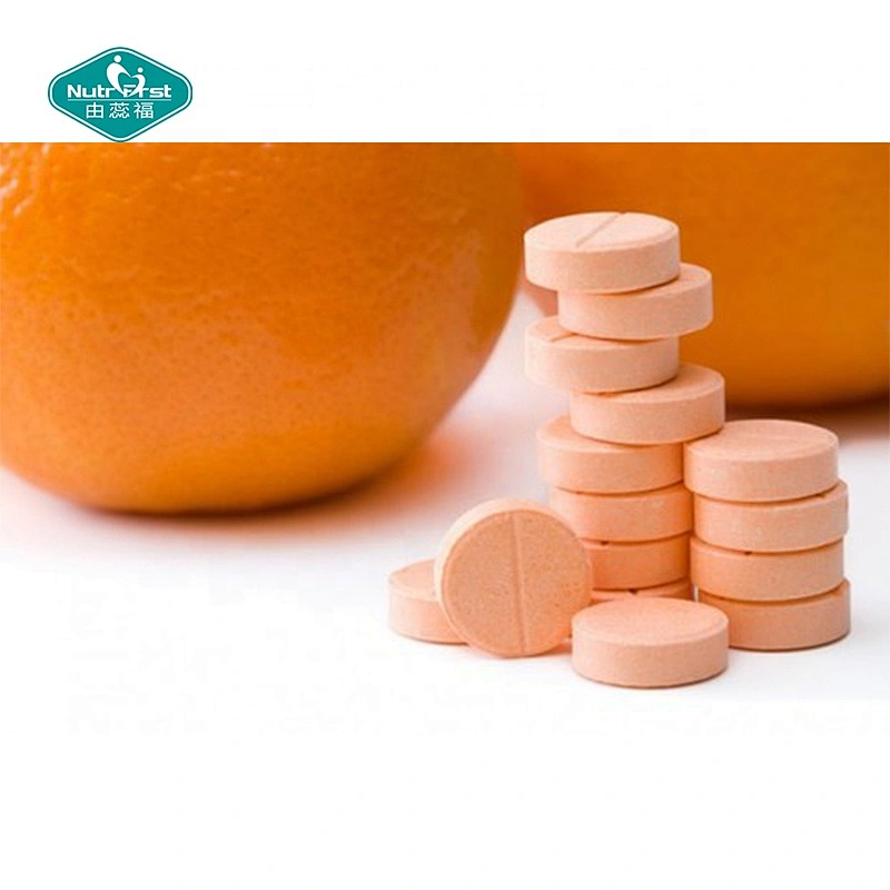 Nutrifirst Private Label Suplemento de apoyo inmunológico sin gluten Vitamina C 1000 mg Tabletas efervescentes