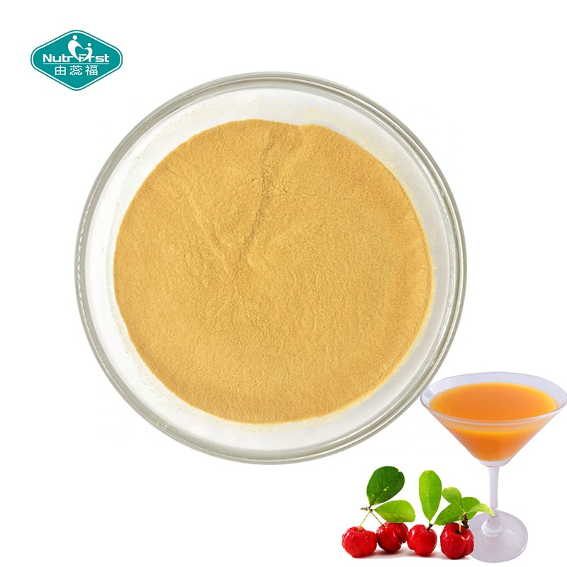 Nutrifirst Solid Extraction Organic Food Grade 17% 25% Vitamina C Polvo de extracto de cereza de acerola liofilizado