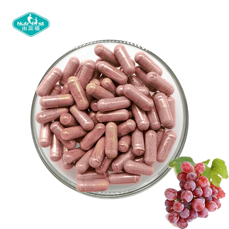 Proveedores chinos Suplementos antioxidantes antienvejecimiento Extracto de semilla de uva orgánica Cápsulas para blanquear la piel