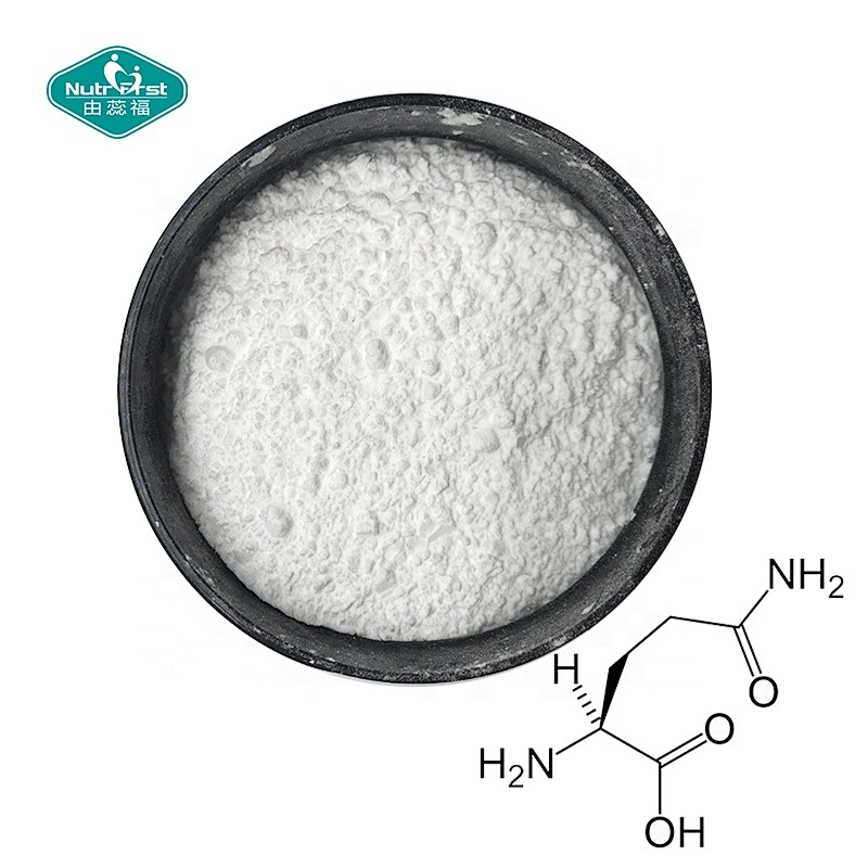 Nutrifirst Supply 99% USP Polvo de glutamina de grado alimenticio L-Glutamina en polvo Venta al por mayor CAS 56-85-9 a granel