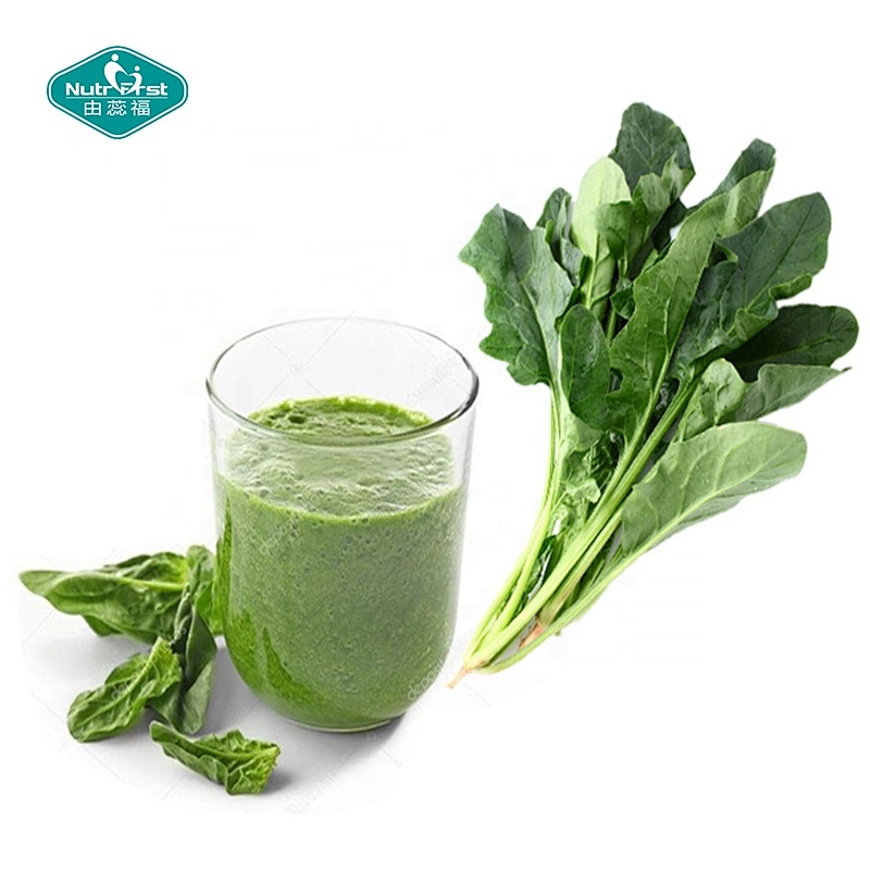 Chinese Wholesale Freeze Dried Vegetable Powder Hot Air Dried Food Grade Organic Green Spinach Powder in Bulk