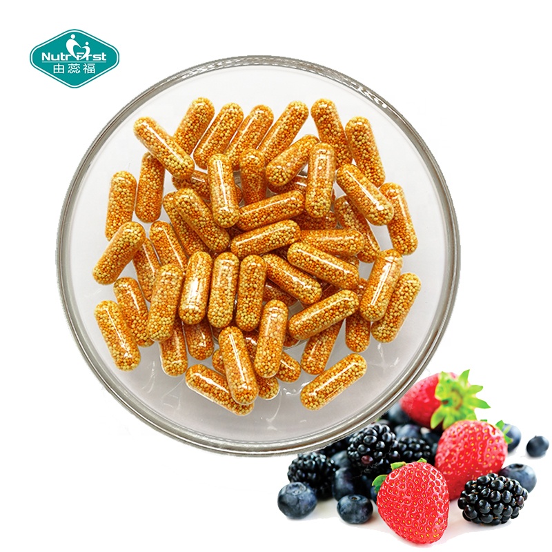 Nutrifirst liberación sostenida CoQ10 vitamina CE colágeno micropellets Q10 cápsulas blanqueadoras Beadlets