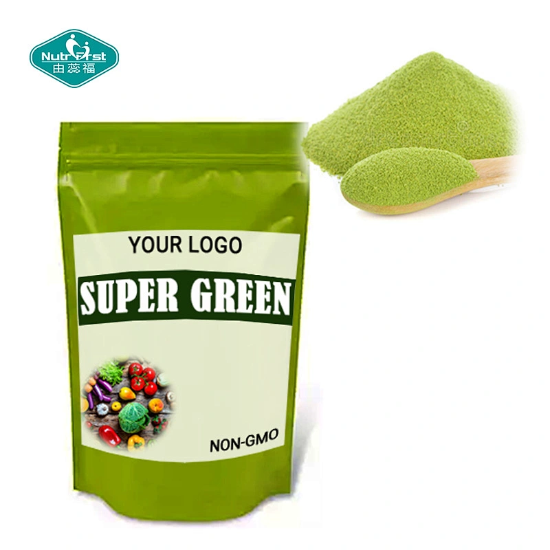 Nutrifirst Private Label Customized Dietary Fiber Superfood Super Green Powder Supplement