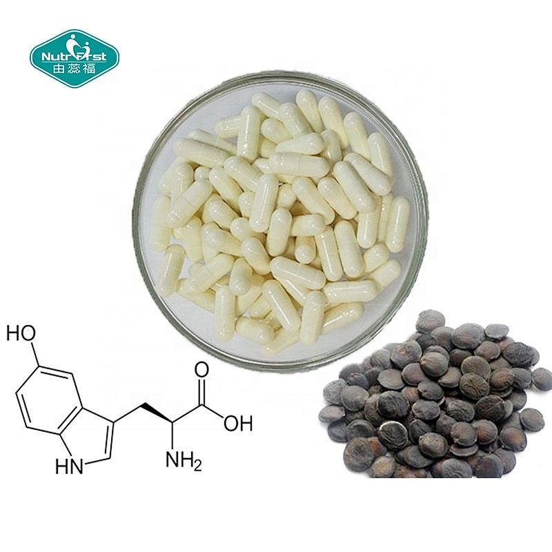 Suplementos de 5-HTP de marca privada 5 cápsulas de triptófano HTP L-5-Hydroxy 5HTP con vitamina B6 para apoyar el sueño