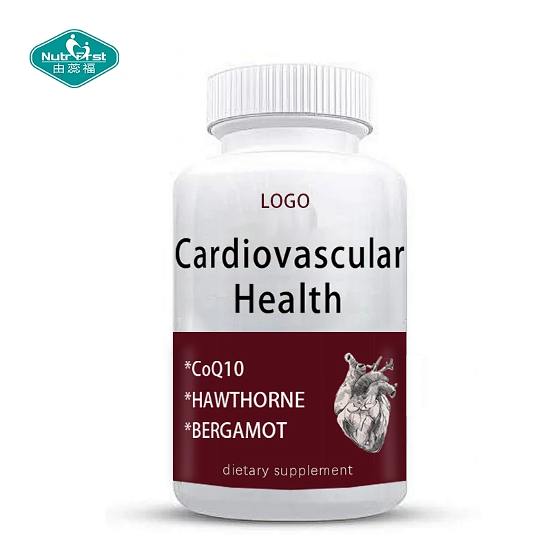 Researched Formulation Heart Health Supplement CoQ10 Ubiquinol Bergamot Hawthorne Berry Capsule for Cardiovascular System