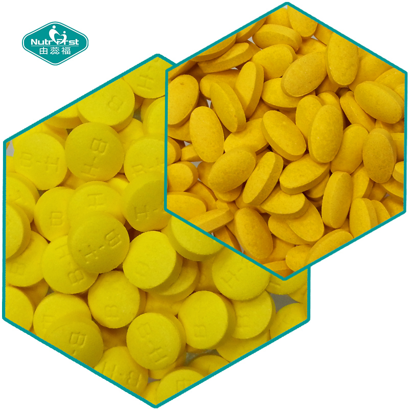 Nutrifirst Bulk Customize Formula Supplement Halal Vitamin B1 B2 B3 B5 B6 B12 Complex Biotin Folic Acid Tablets