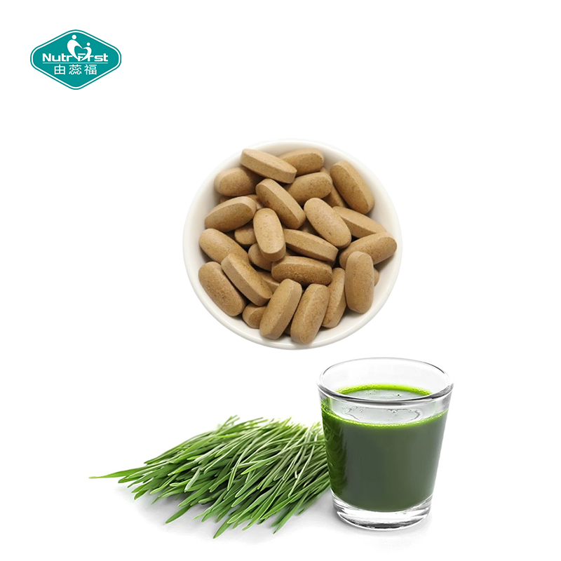 Nutrifirst Personalización personalizada OEM Antioxidante alto en vitaminas y minerales Tabletas de pasto de trigo