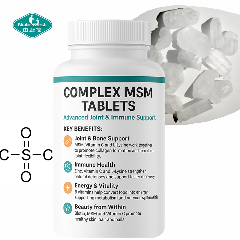 OEM MSM Tablet with Vitamin C & B-Complex & L-Lysine for Teenagers and Adults  Bespoke Package