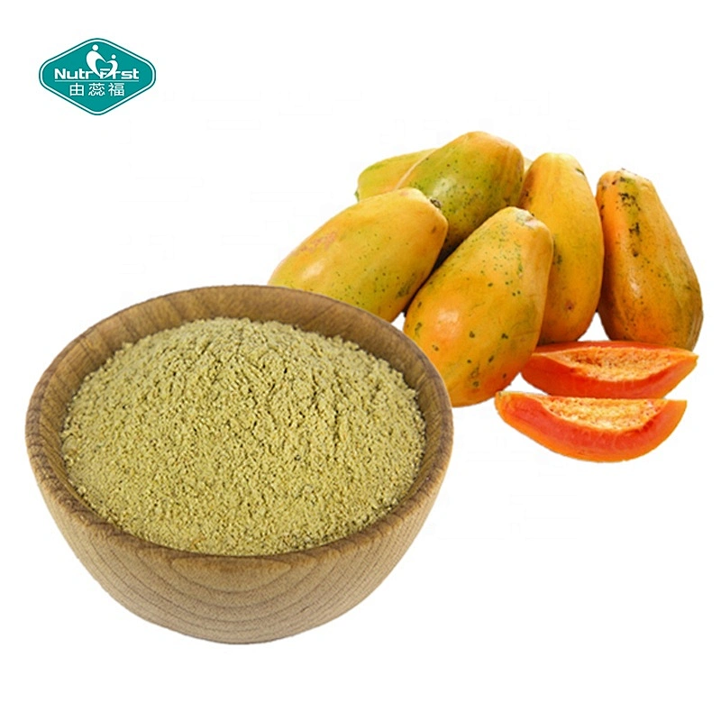 Free Sample Nutrifirst Spray Dried Green Papaya Extract Powder with Papain Enzyme Powder for Ice Cream Baking Smoothies