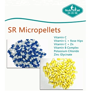 Beadlets L Arginina Metionina Ácido fólico Cápsulas de micropellets de liberación prolongada con vitamina B de zinc
