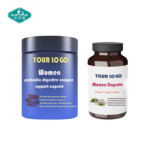 OEM Womens Digestive Enzyme Probiotics Supplement Capsule Support para la digestión femenina y la salud urinaria