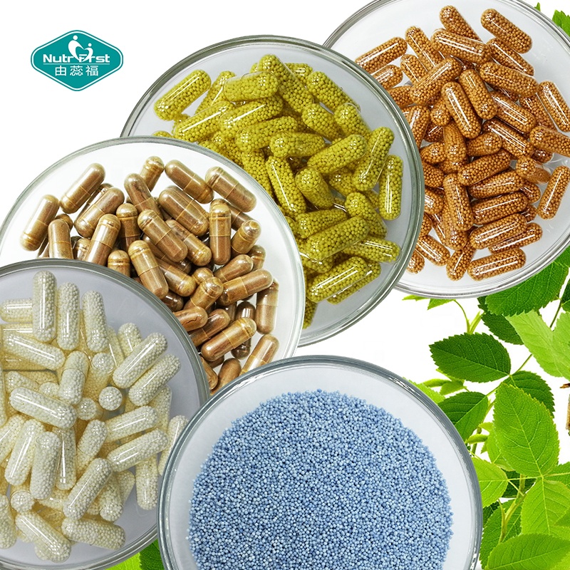 Cápsula de liberación prolongada de micropellets Cápsula de gránulos de L-arginina y vitamina B de zinc con ácido fólico de metionina