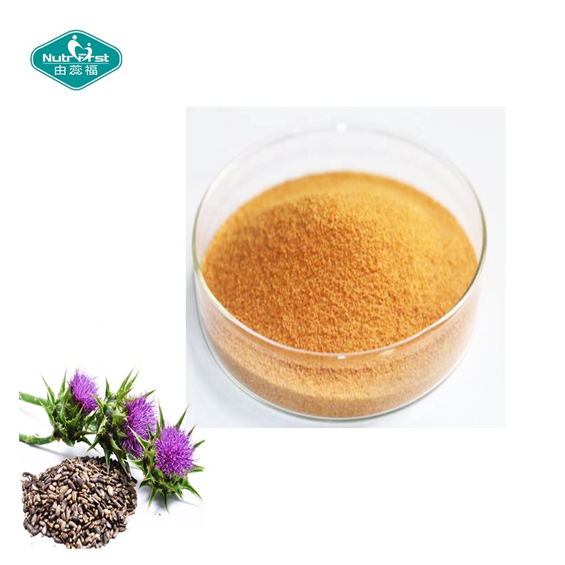 Nutrifirst Fruiterco silibina orgánica silimarina 40% 80% silybum marianum PE polvo silimarina extracto de cardo mariano