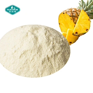 Polvo de fruta Fabricante profesional Extracto de piña Polvo de bromelina secado por aspersión con paquete a medida
