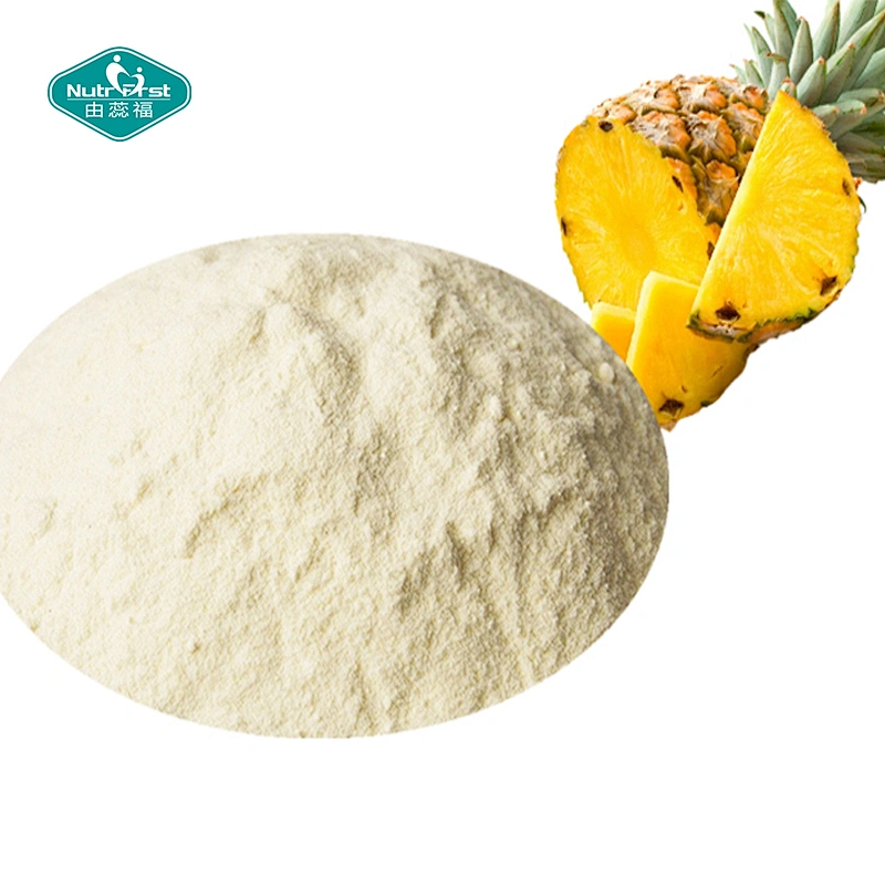Polvo de fruta Fabricante profesional Extracto de piña Polvo de bromelina secado por aspersión con paquete a medida