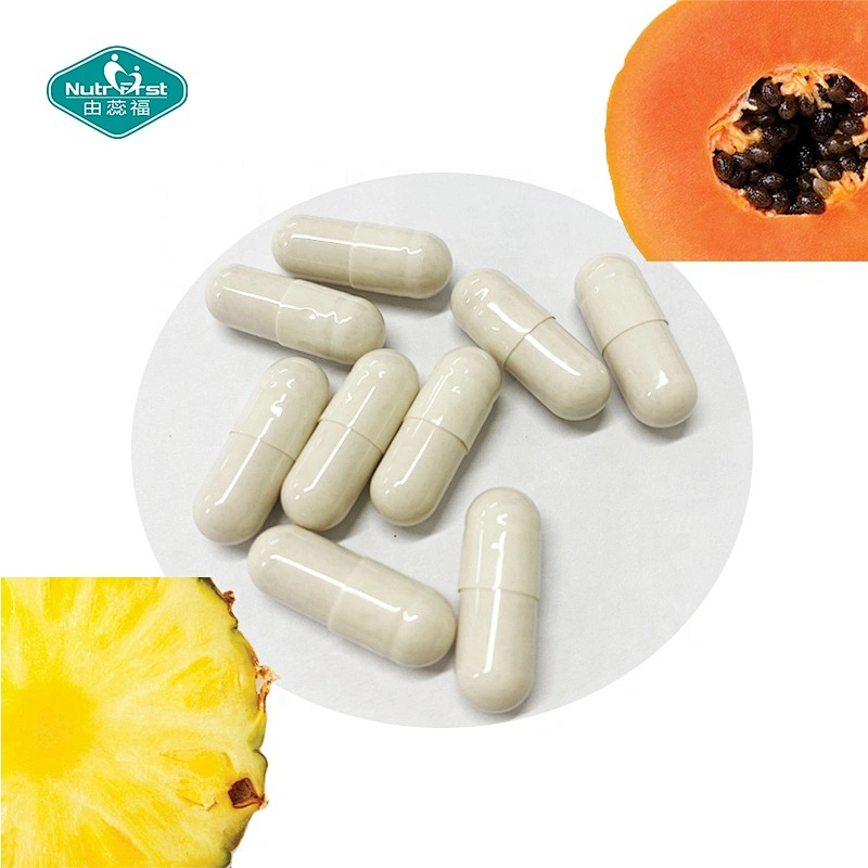 Formulación a medida Suplementos para la salud intestinal Enzimas digestivas más cápsulas de prebióticos para la salud intestinal