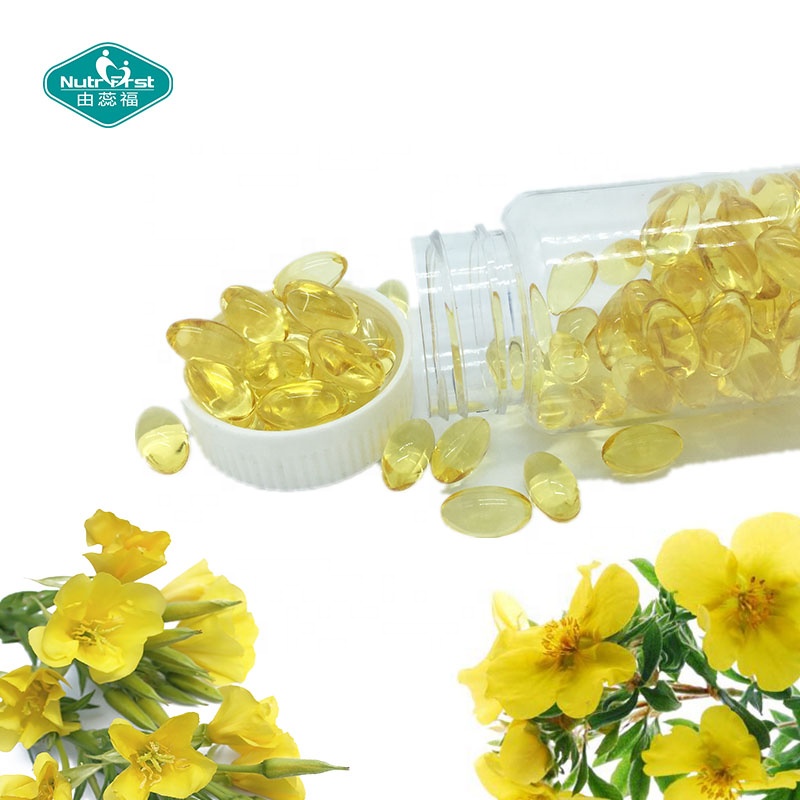 Suplemento de hierbas Nutrifirst Halal EPO Evening Primrose Oil Softgel GMP / ISO / BRC Proveedor de fábrica con muestra gratis