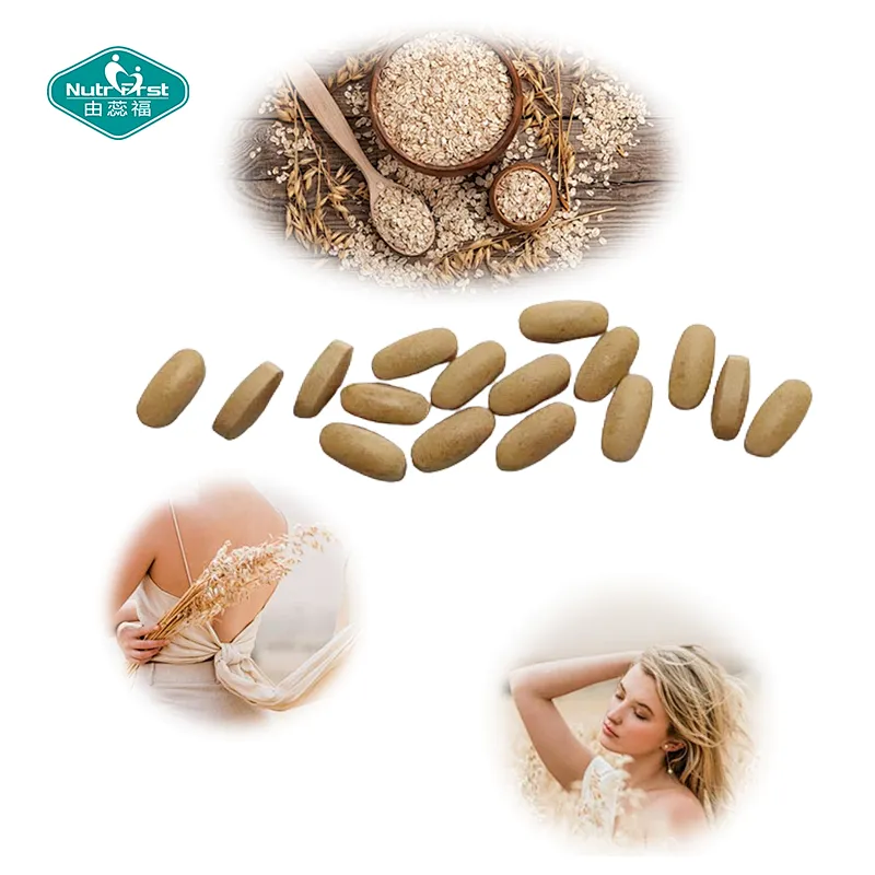 Las tabletas de salvado de avena Nutrifirst promueven una digestión saludable y son beneficiosas para la salud metabólica general Suplemento dietético a granel