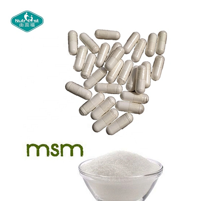 Suplemento de alimentos saludables para las articulaciones, venta al por mayor, cápsula de polvo MSM de metil sulfonil metano