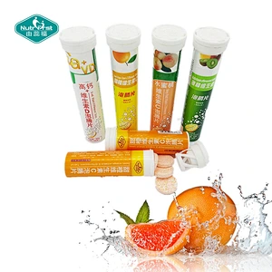 Suplemento de bebidas saludables OEM ODM Producto de soporte inmunológico Tableta Vitamina C efervescente con paquete personalizado
