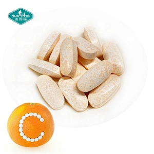 La nutrición modifica las tabletas masticables de la vitamina para requisitos particulares de la vitamina C de las píldoras masticables anaranjadas del sabor de la fórmula para el refuerzo del sistema inmunológico