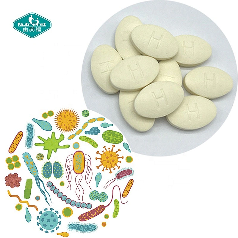 Suplementos sin azúcar masticables orales masticables de los probióticos de las tabletas del veganismo del superalimento humano del OEM para la digestión