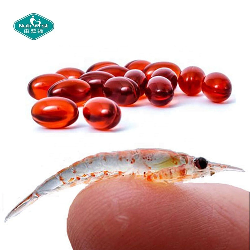 Suplementos de astaxantina para alimentos personalizados para clientes de Nutrifirst, 500 mg, 1000 mg, cápsulas blandas de aceite de pescado Softgel Krill