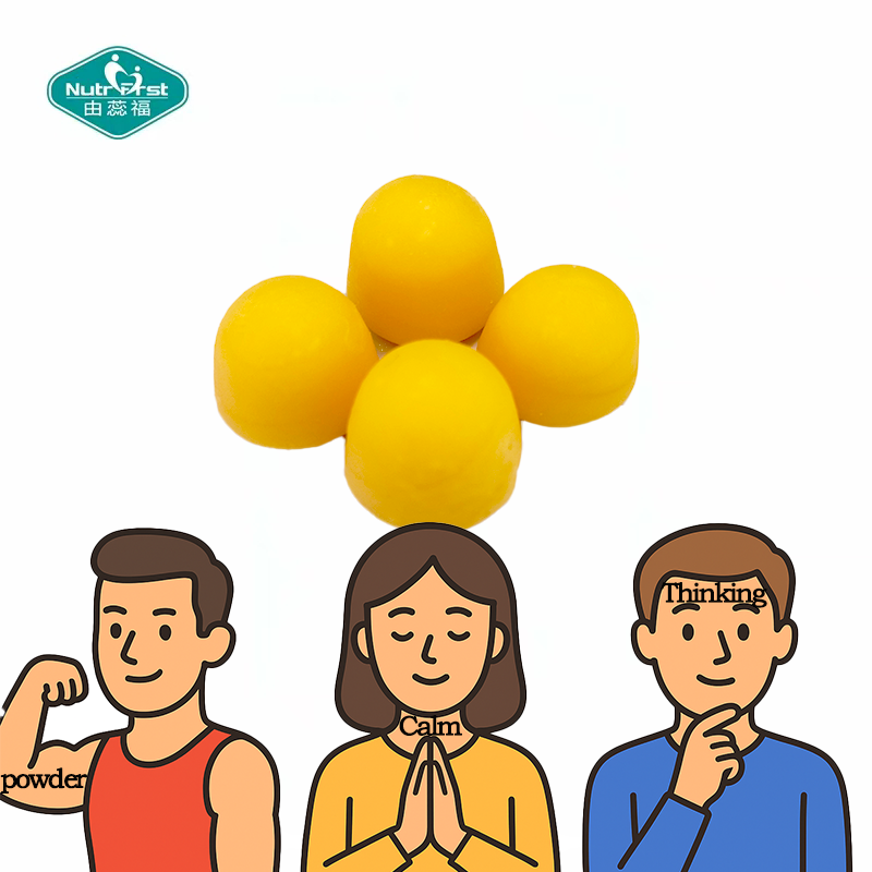 Gomitas de energía y enfoque personalizadas OEM Nutrifirst | Creatina+ L-Teanina + L-Tirosina | Apoyar la fuerza, el enfoque y la salud mental