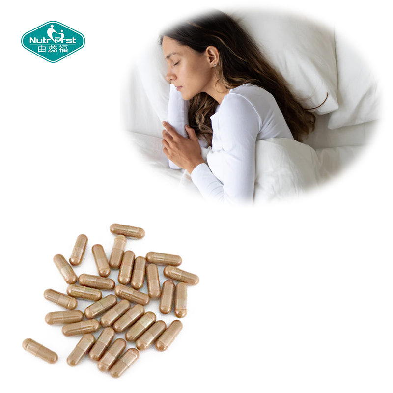 Nutrifirst Circadian Rhythm Pill Supplement Calcium Tryptophan Valerian Goji Hard Capsule for Better Sleep