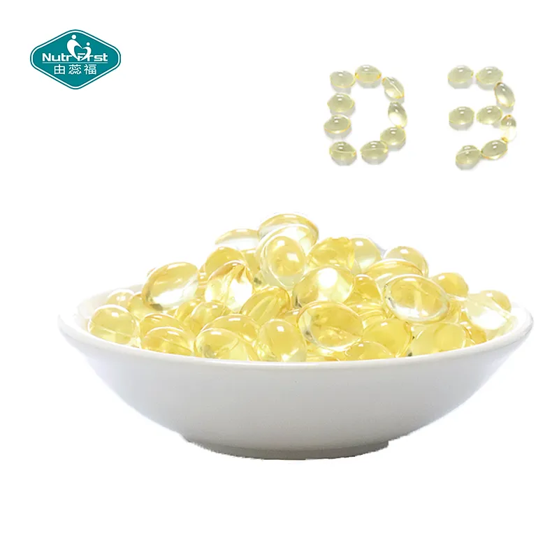 Nutrifirst Vitamin D3 K2 Dietary Supplement Support Promotes Calcium Absorption Softgel Capsule Bulk