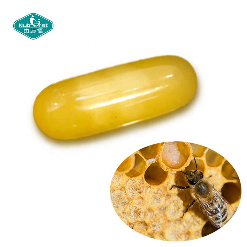 Nutrifirst personalizado miel jalea real abeja cápsulas blandas 1000 mg cápsulas de jalea real con embalaje a medida