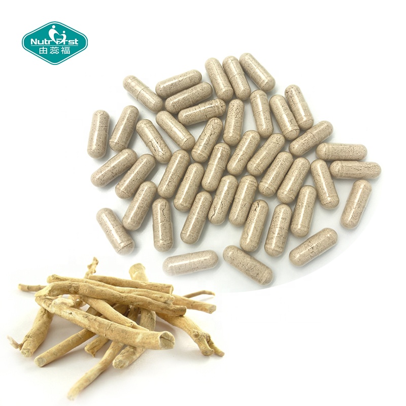 Cápsulas en polvo de extracto de pimienta negra de zinc con fórmula a medida Ashwagandha Withania Somnifera para aliviar el estrés