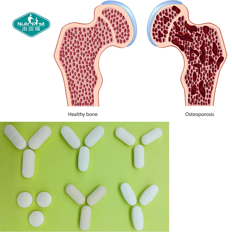 OEM Customize Formula VD3 Oyster Shell Calcium Vitamin D3 Tablets 1200mg for Improve Bone Density.