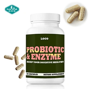 Fórmula a medida Cápsulas veganas de mezcla de probióticos y enzimas intestinales saludables para el sistema digestivo