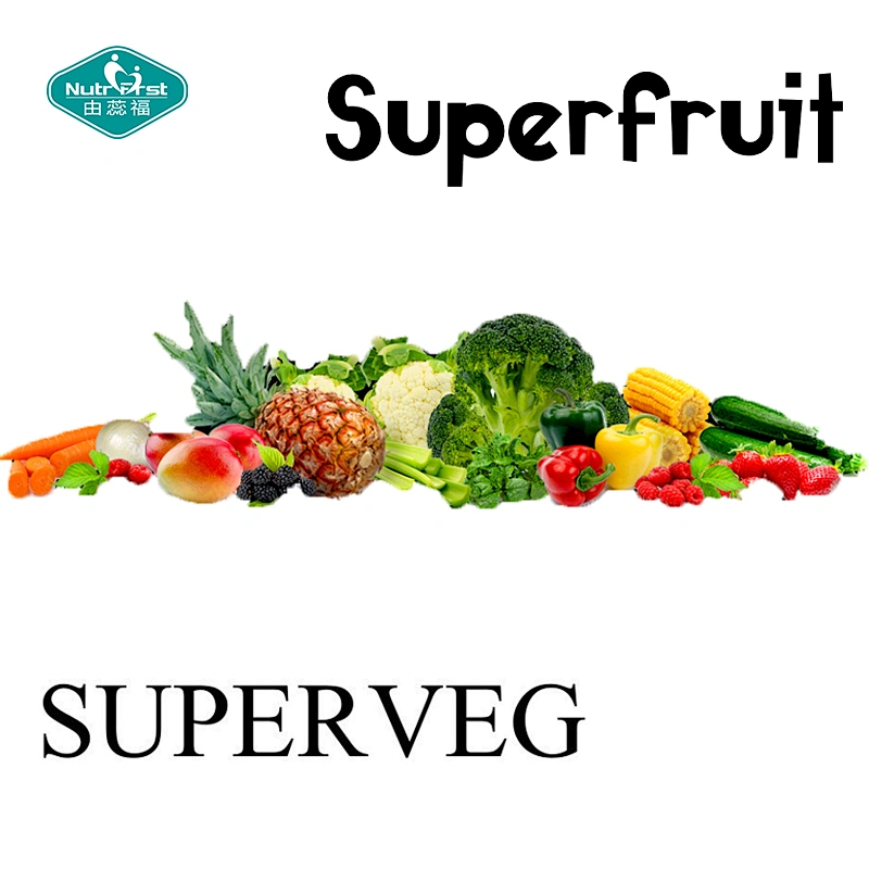 Fórmula a medida Superfood Ultimate Nutrients Blend Powder Cápsula vegana para la salud digestiva del cerebro