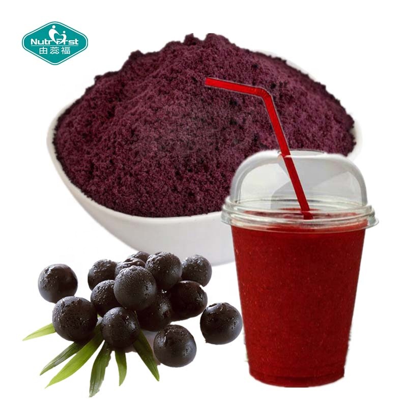 Extracto de fruta de grado alimenticio 100% orgánico liofilizado Extracto de bayas de Acai Polvo de jugo concentrado con paquete personalizado