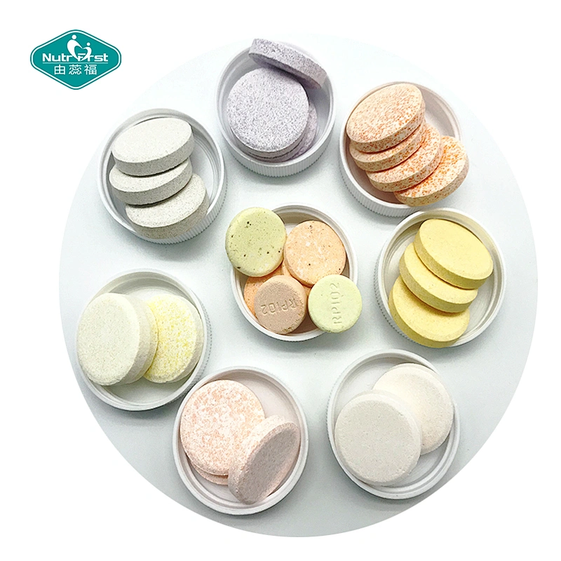 Suplemento de bebidas saludables OEM ODM Producto de soporte inmunológico Tableta Vitamina C efervescente con paquete personalizado