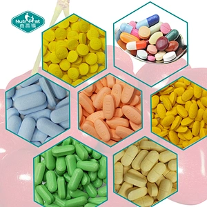 Healthcare B Complex Suplementos Vitamina B1 B2 B3 B5 B6 B12 Tabletas de biotina de ácido fólico para apoyo inmunológico
