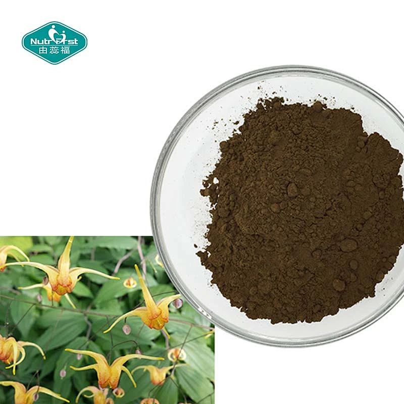 Male Health Care Epimedium Brevicornu Maxim Horny Goat Weed Extracto en polvo Epimedium Leaf Extract Icariin