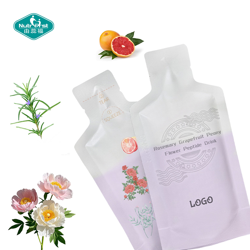 Nutrifirst OEM Labeling Rosemary Grapefruit Peony Flower Peptide Drink