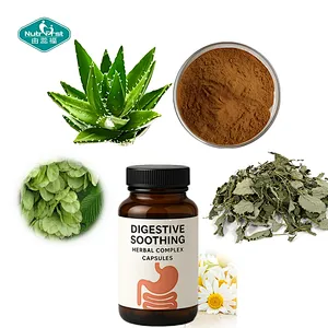 OEM Herbal Supplements Slippery Elm Aloe Vera Lemon Balm DGL Licorice Extract Capsules for Natural Heartburn Relief Digestive
