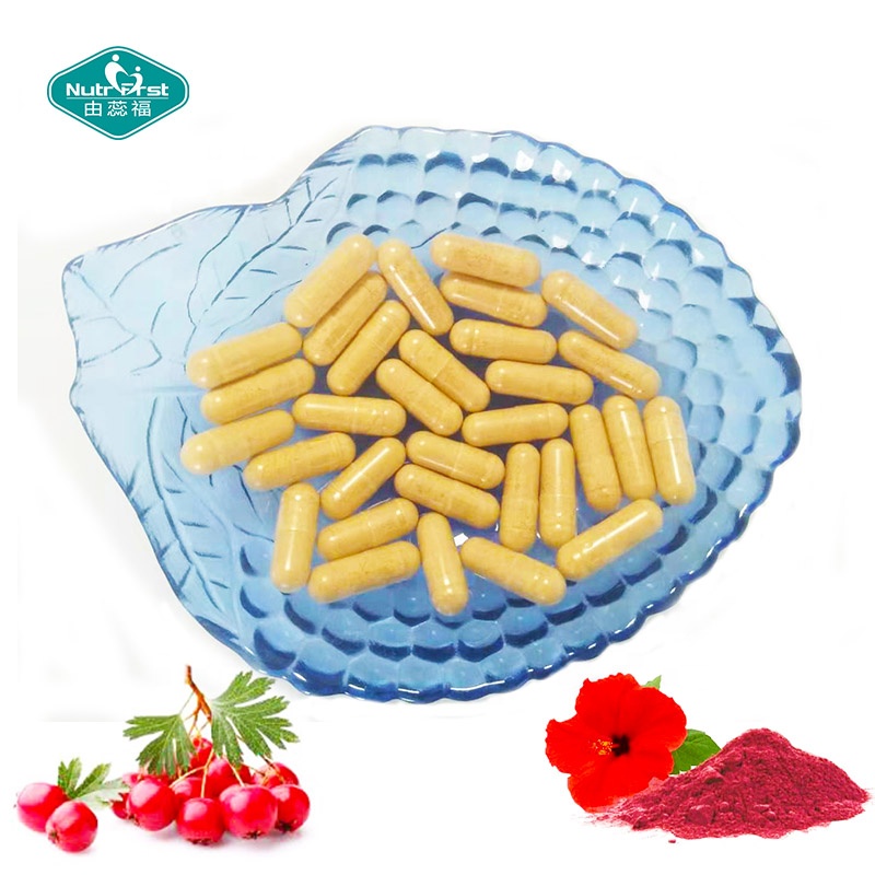 Nutrifirst, la mejor fórmula, suplemento de hierbas para la presión arterial, vitaminas, flor de hibisco, extracto de espino, cápsulas de hierbas