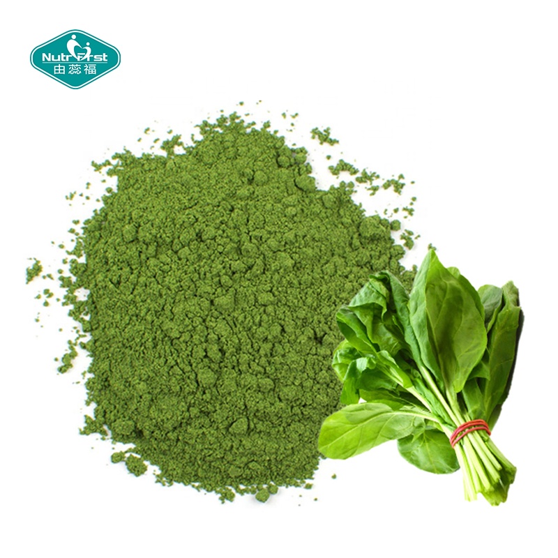 Chinese Wholesale Freeze Dried Vegetable Powder Hot Air Dried Food Grade Organic Green Spinach Powder in Bulk