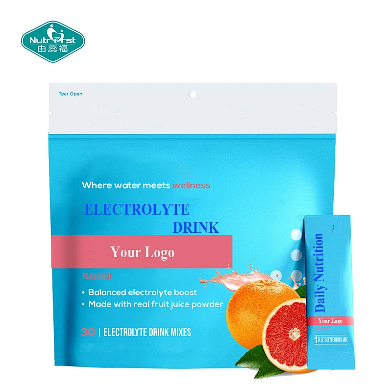 Customized Flavour Multi Vitamin Electrolyte Instant Drink Powder Sachets Packing for Sport Supplements
