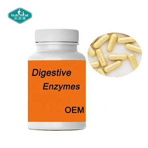 Formulación a medida Suplementos para la salud intestinal Enzimas digestivas más cápsulas de prebióticos para la salud intestinal
