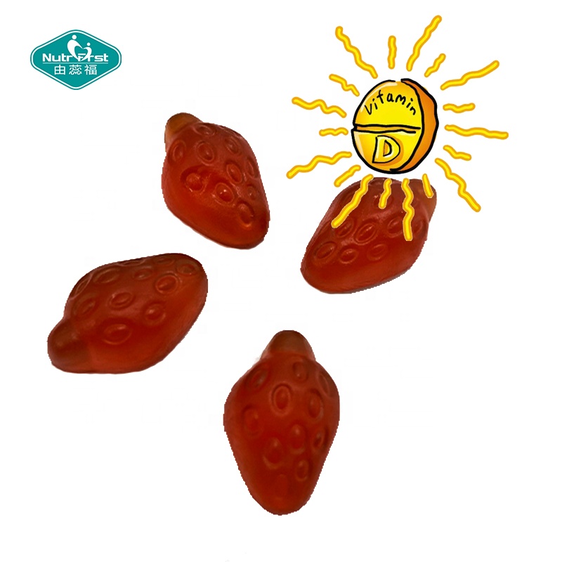 El reforzador inmune del vegano del OEM complementa el sabor modificado para requisitos particulares Gummies del caramelo de la vitamina D3 del calcio diario de la fórmula