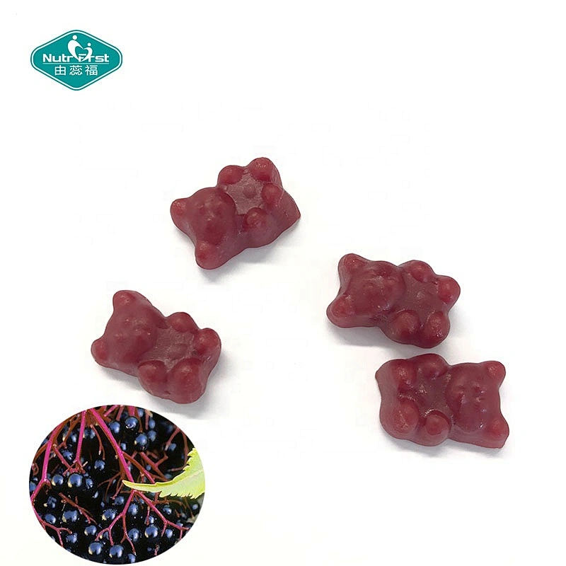 Personalice la fórmula Elderberry Beet Pectin Sugar-Free Sambucus Black Elderberry Gummies with Zinc Vitamin C