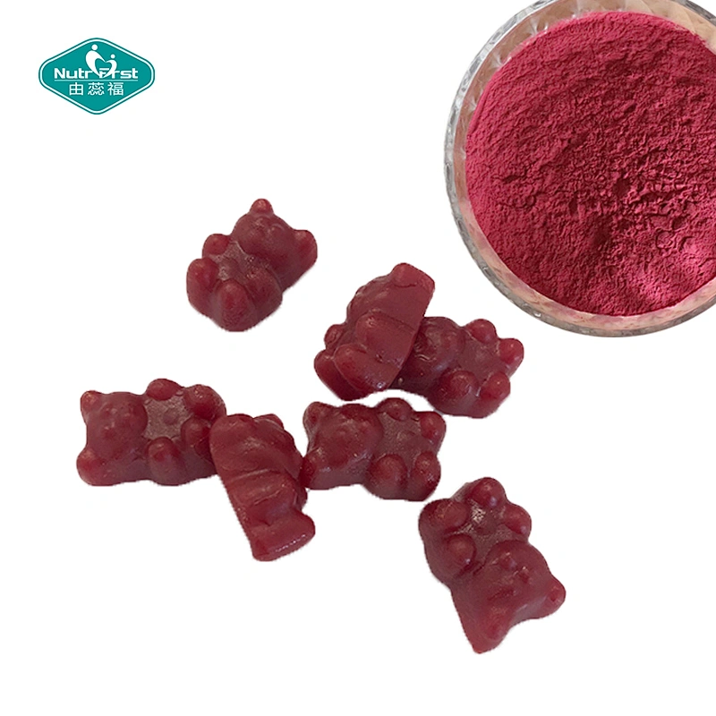 Nutrifirst Vegan Gummy Beet Root Grape Seed Extract Soft Chews Candy Gummies con buen sabor para el cuidado de la piel