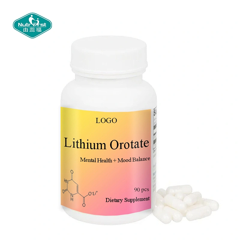 Dietary Supplement Customized Formulation Emotion Control Lithium Orotate Vegan Caspule for Mood Health